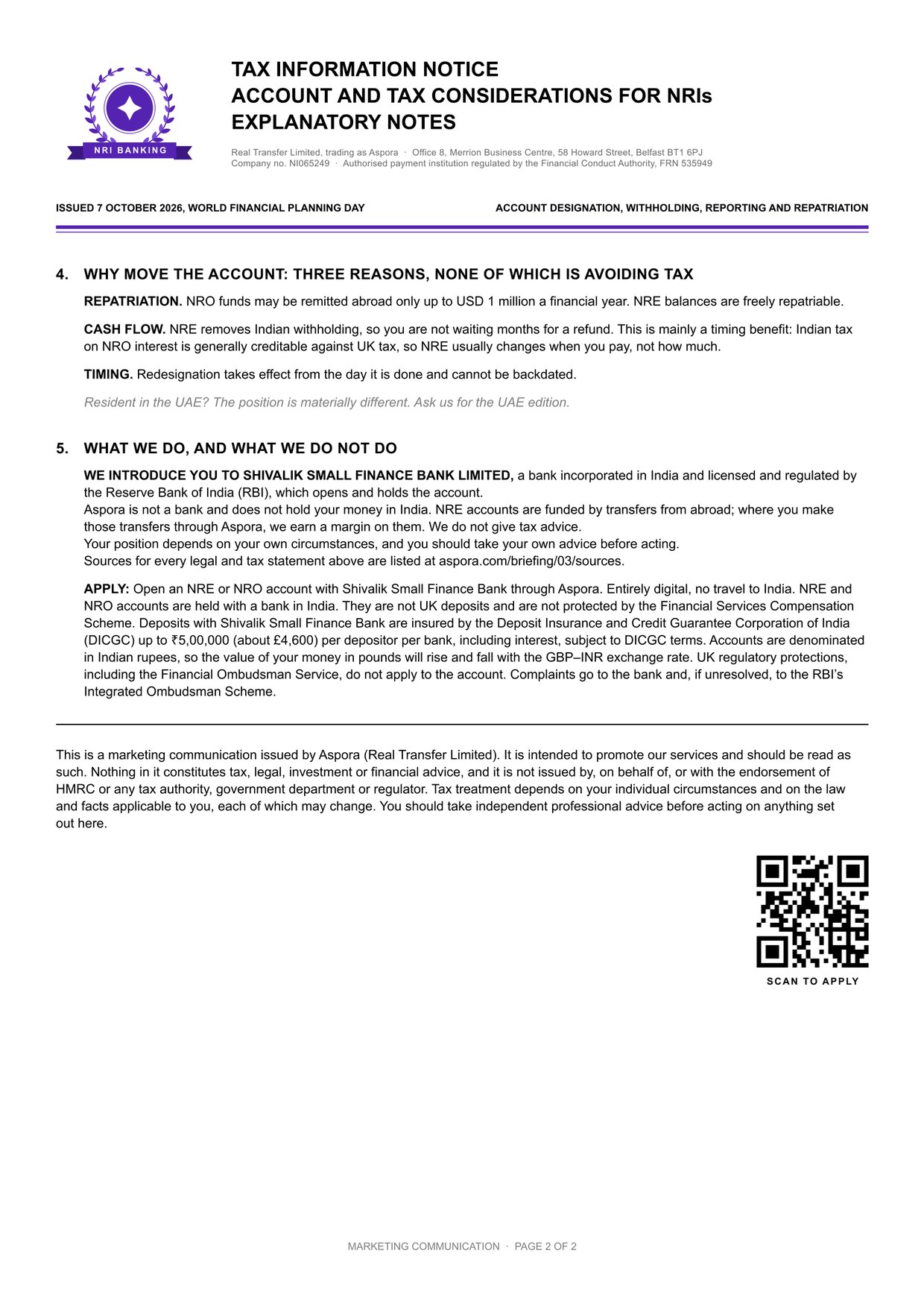 Tax Information Notice, page 2 of 2